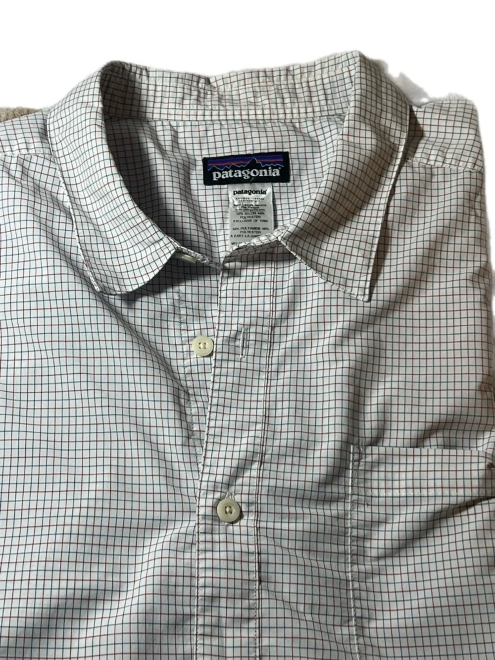 Patagonia sun stretch Short Sleeve Plaid shirt Lightweight Travel hiking fishing - Picture 5 of 11